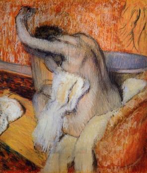 Edgar Degas : After the Bath, Woman Drying Herself III